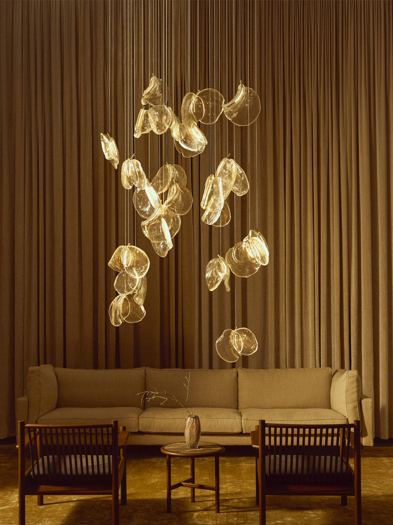 Luminous Glass Petals Pendant Lamp - Vakkerlight