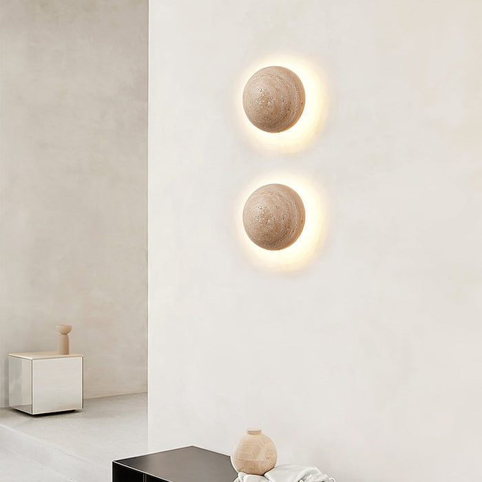 Luna Travertine Wall Light-DWHOME