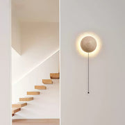 Luna Travertine Wall Light-DWHOME
