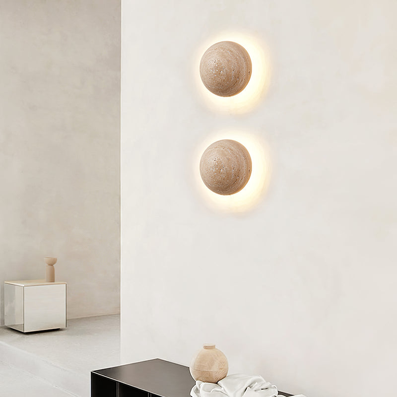 Luna Travertine Wall Light-DWHOME