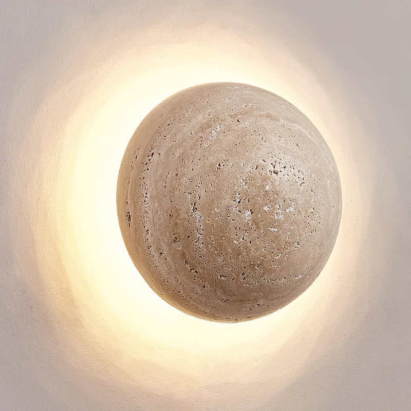 Luna Travertine Wall Light-DWHOME