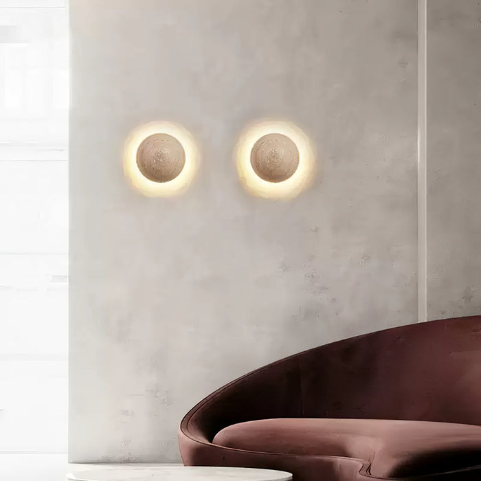 Luna Travertine Wall Light-DWHOME