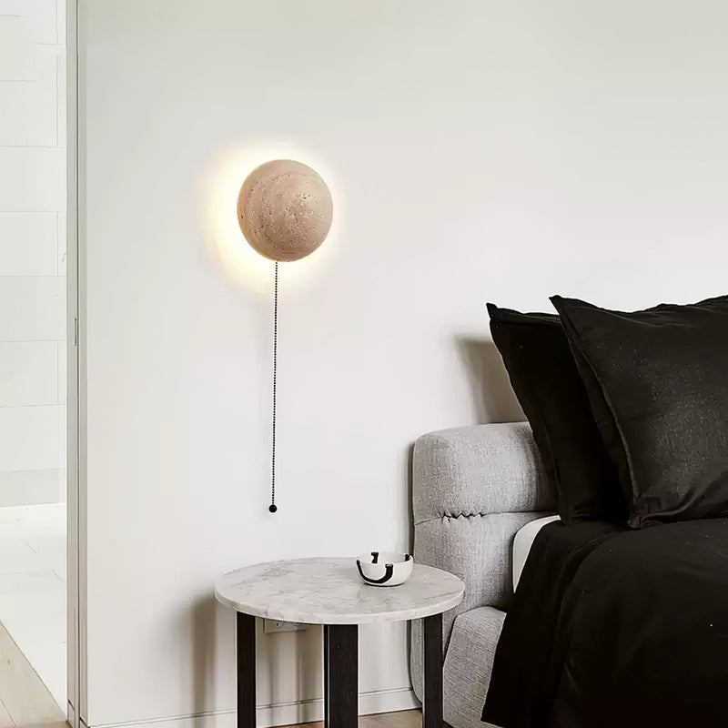 Luna Travertine Wall Light-DWHOME