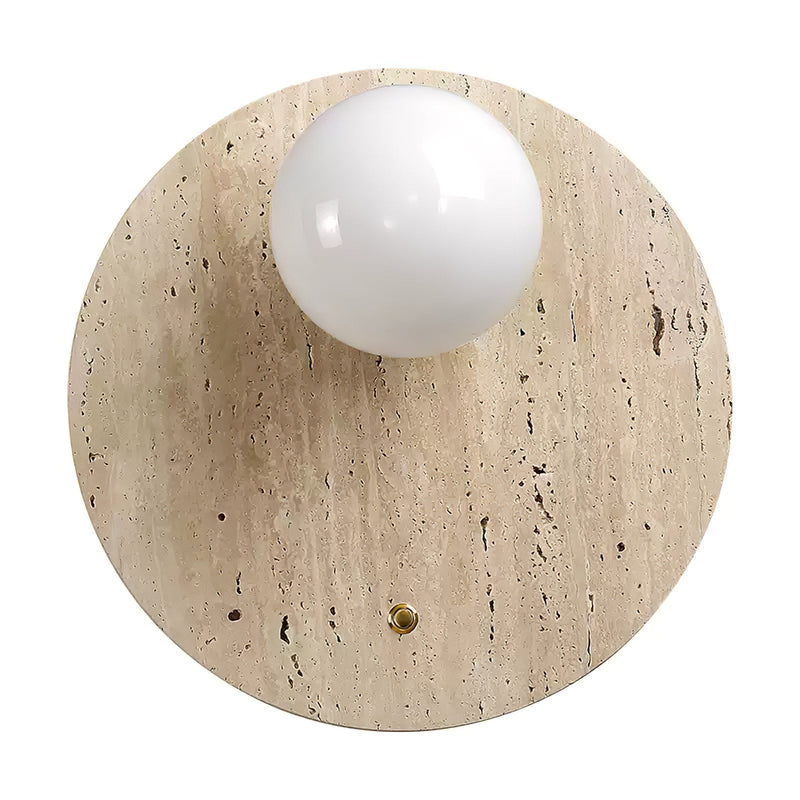 Luna Travertine Wall Sconce-DWHOME