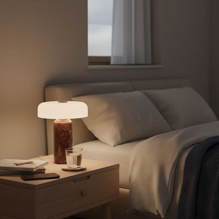 Lunara Marble Table Lamp-DWHOME