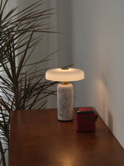 Lunara Marble Table Lamp-DWHOME