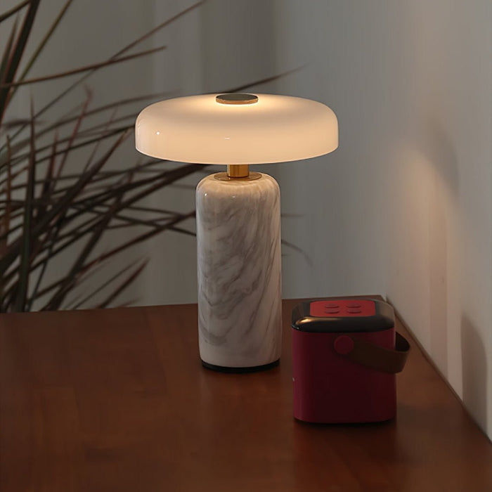 Lunara Marble Table Lamp-DWHOME