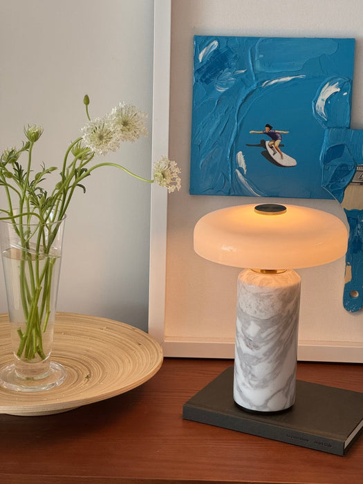 Lunara Marble Table Lamp-DWHOME