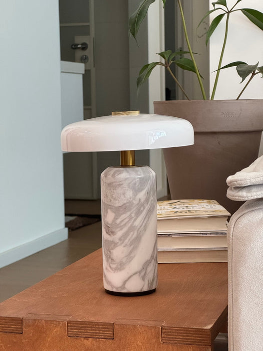 Lunara Marble Table Lamp-DWHOME