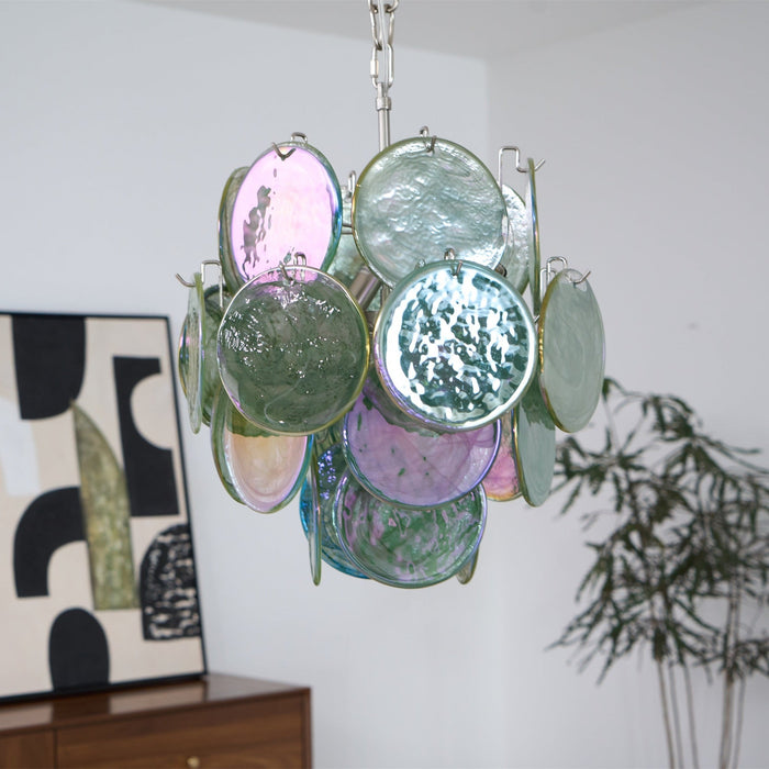 Lunaria Disc Murano Chandelier-DWHOME