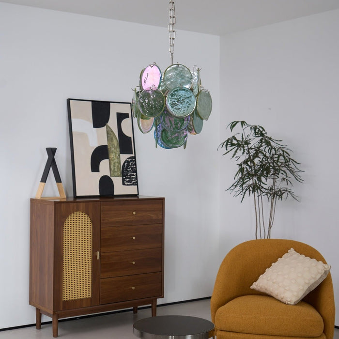 Lunaria Disc Murano Chandelier-DWHOME