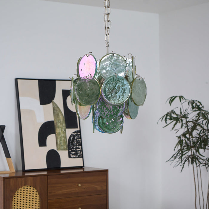 Lunaria Disc Murano Chandelier-DWHOME