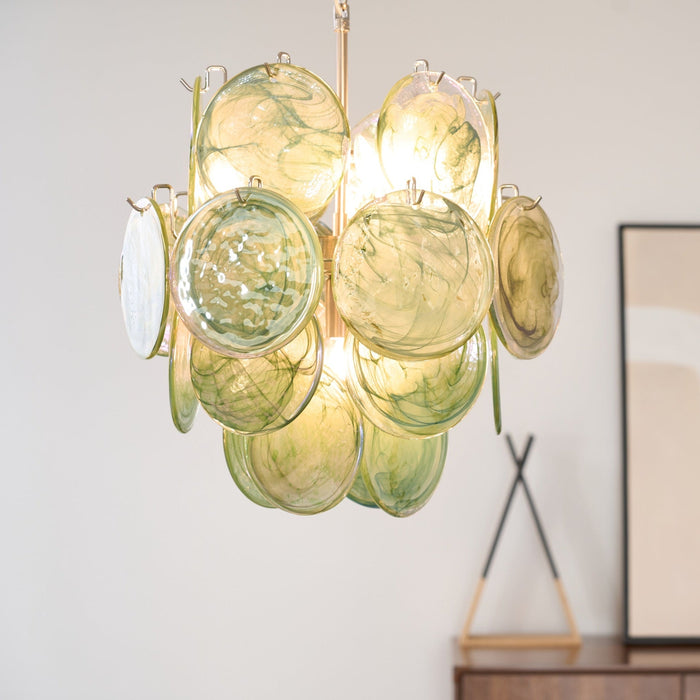 Lunaria Disc Murano Chandelier-DWHOME