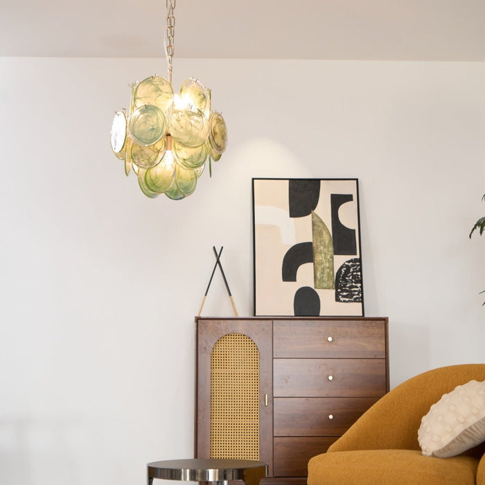 Lunaria Disc Murano Chandelier-DWHOME