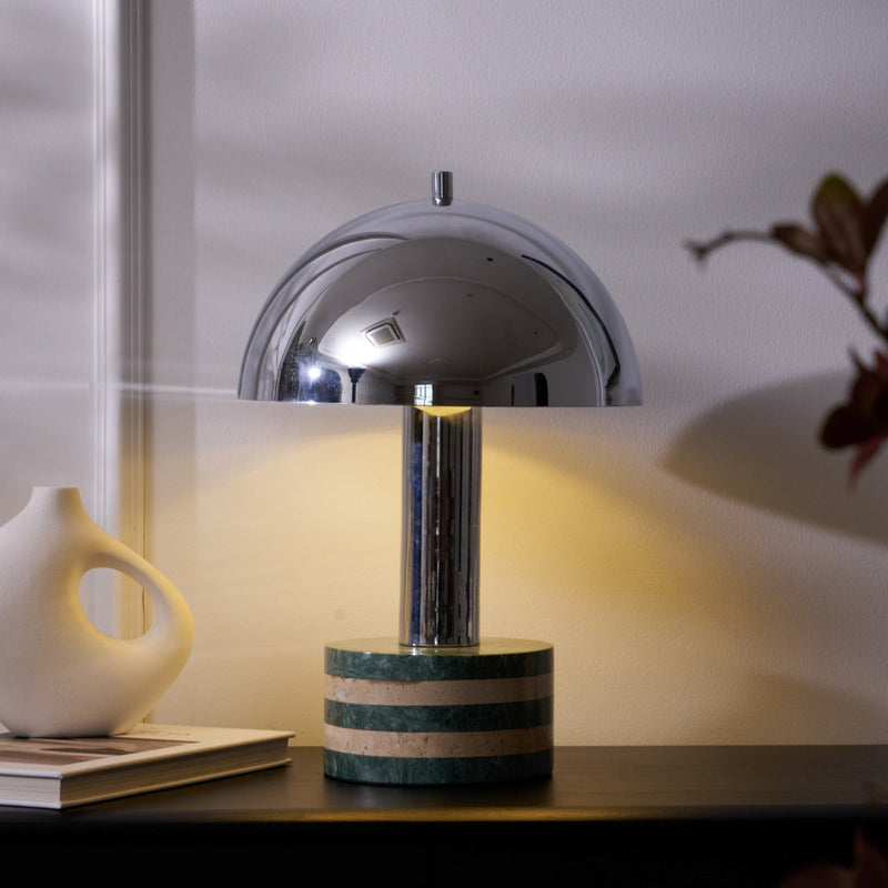 Luno Chrome Table Lamp-DWHOME