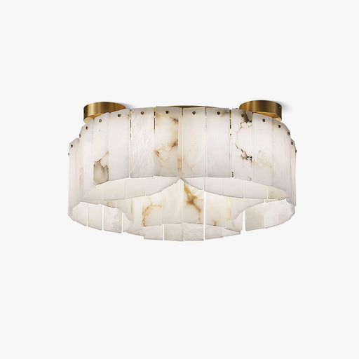 Luxe Alabaster Brass Ceiling Lamp.