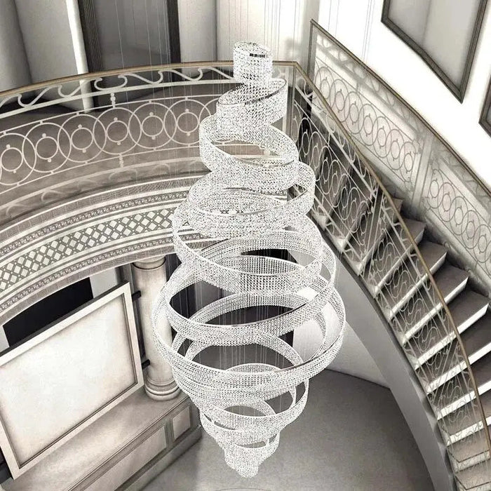 Luxury Crystal Grand Staircase Chandelier.