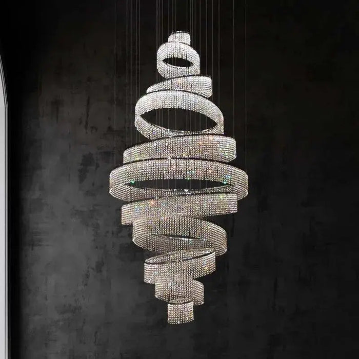 Luxury Crystal Grand Staircase Chandelier.