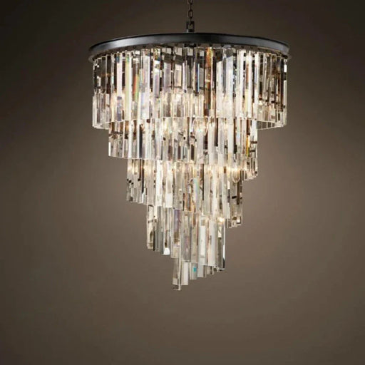 Luxury Tiered Crystal Chandelier for Foyer.