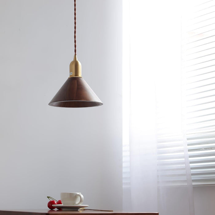 Lyfa Walnut Pendant Light-DWHOME