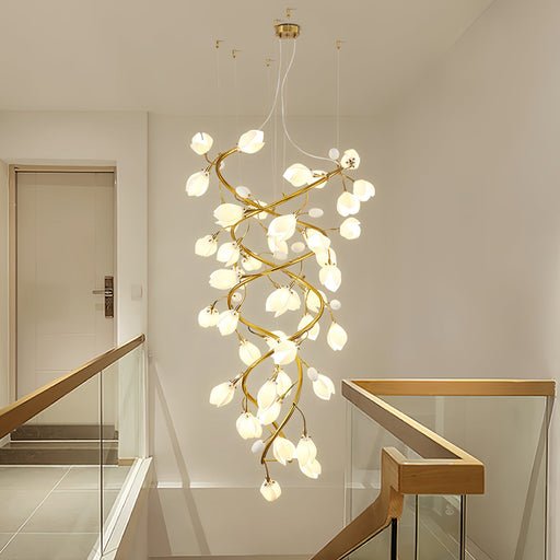 Lysandra Cascade Stairs Chandelier-DWHOME