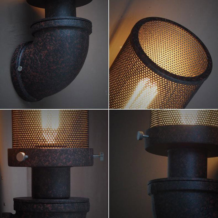 Mesh Iron Pipe Wall Light / Bedside Light.