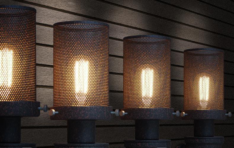 Mesh Iron Pipe Wall Light / Bedside Light.