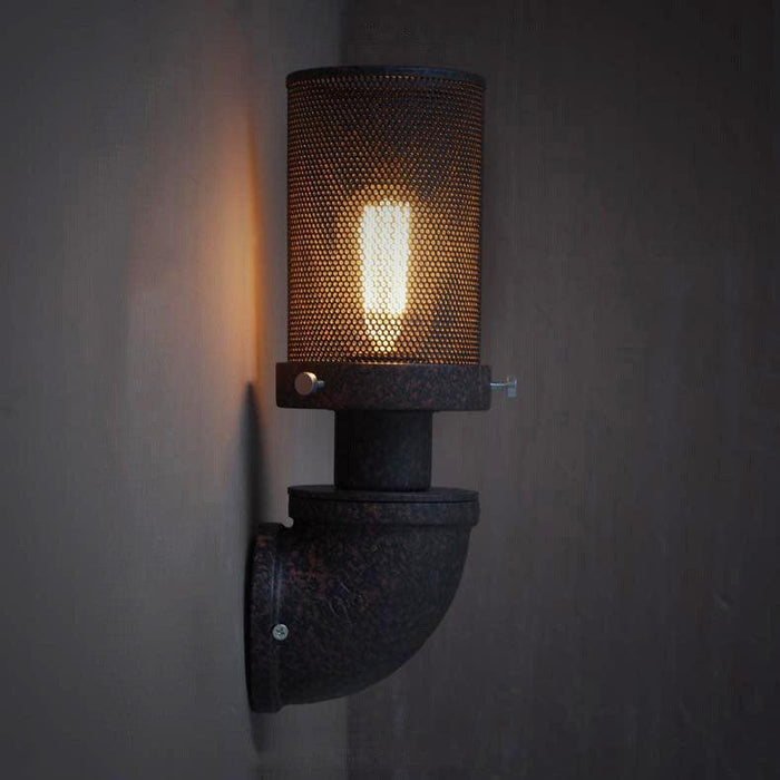 Mesh Iron Pipe Wall Light / Bedside Light.