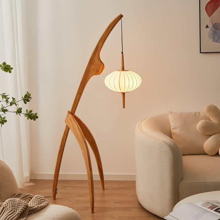 Mantis Wood Floor Lamp-DWHOME