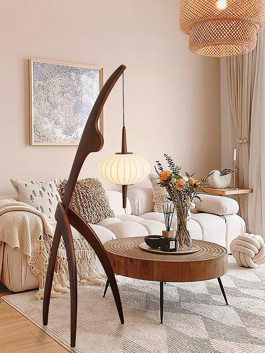 Mantis Wood Floor Lamp-DWHOME