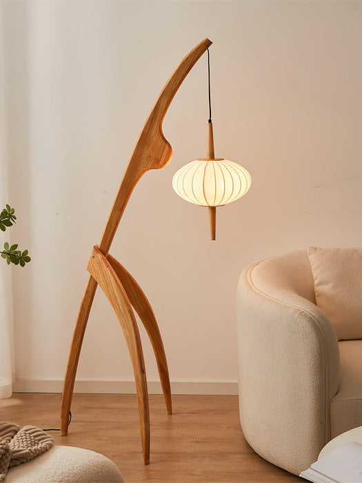 Mantis Wood Floor Lamp-DWHOME