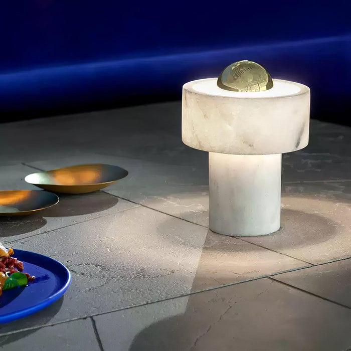 Marble Aura Table Lamp-DWHOME