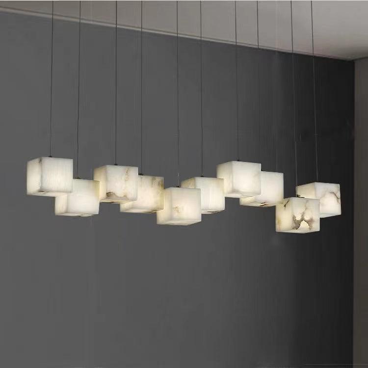 Alabaster Box Chandelier-DWHOME