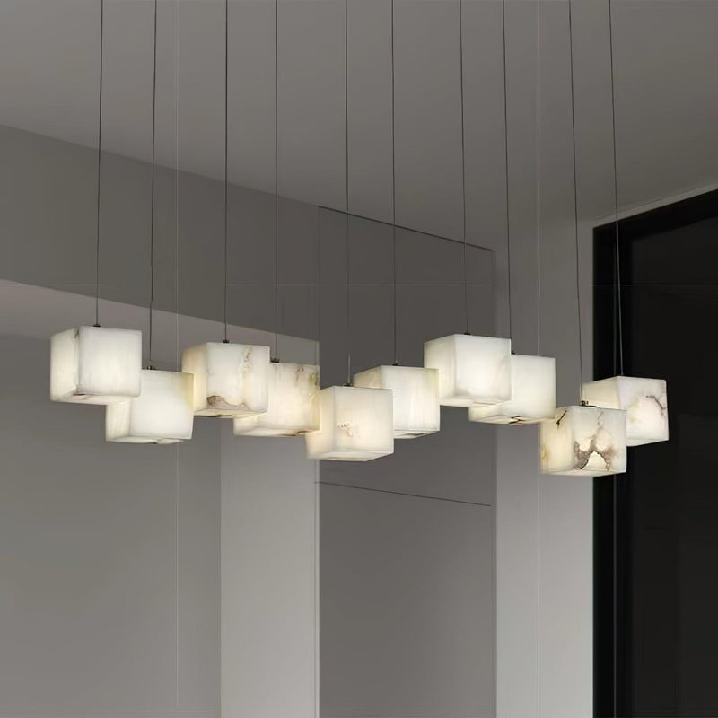 Alabaster Box Chandelier-DWHOME
