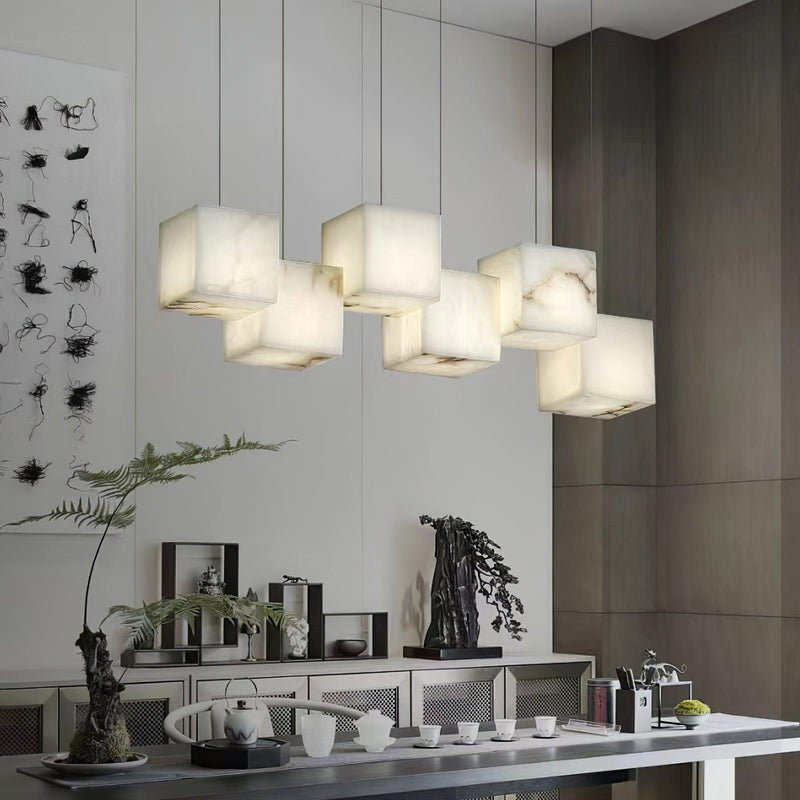 Alabaster Box Chandelier-DWHOME