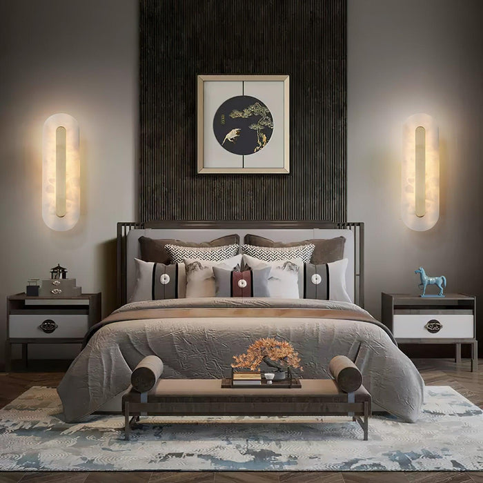 Alabaster Rounded Wall Light-DWHOME