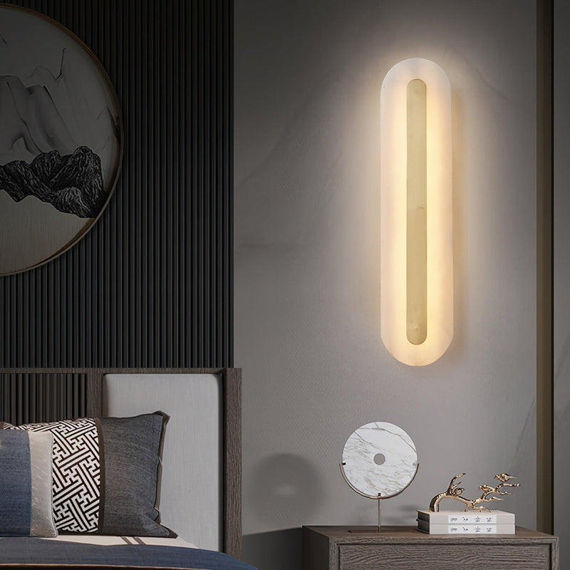 Applique Murale Arrondie en Albâtre-DWHOME