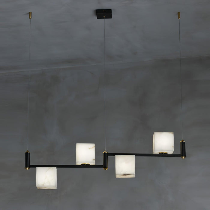 Alabaster Square Box Chandelier - DWHOME