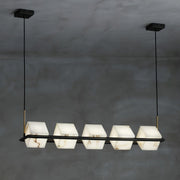 Alabaster Square Box Chandelier-DWHOME