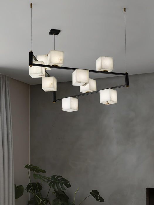 Alabaster Square Box Chandelier - DWHOME