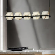Alabaster Square Box Chandelier-DWHOME