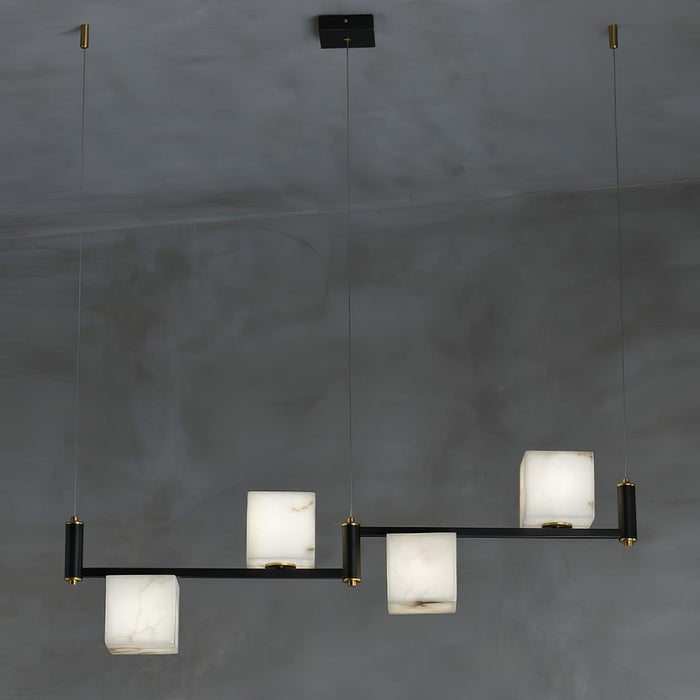 Alabaster Square Box Chandelier - DWHOME