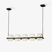 Alabaster Square Box Chandelier-DWHOME
