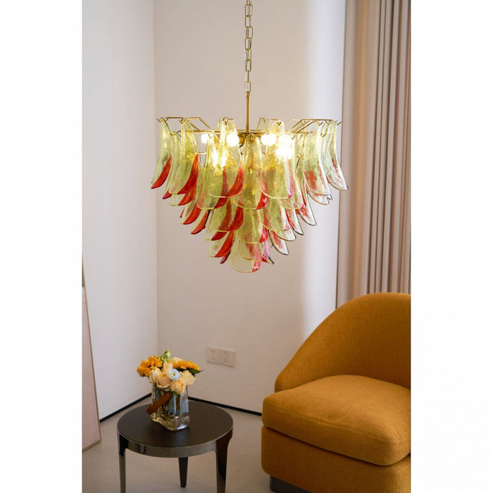 Emerald Flame Murano Glass Chandelier-DWHOME