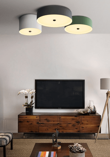 Marit Modern Soft Drum Shade Ceiling Light - DWHOME