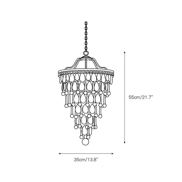 Crystal Inverted Pyramid Chandelier-DWHOME
