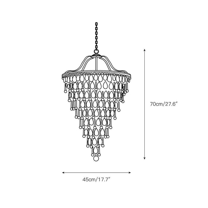 Crystal Inverted Pyramid Chandelier-DWHOME