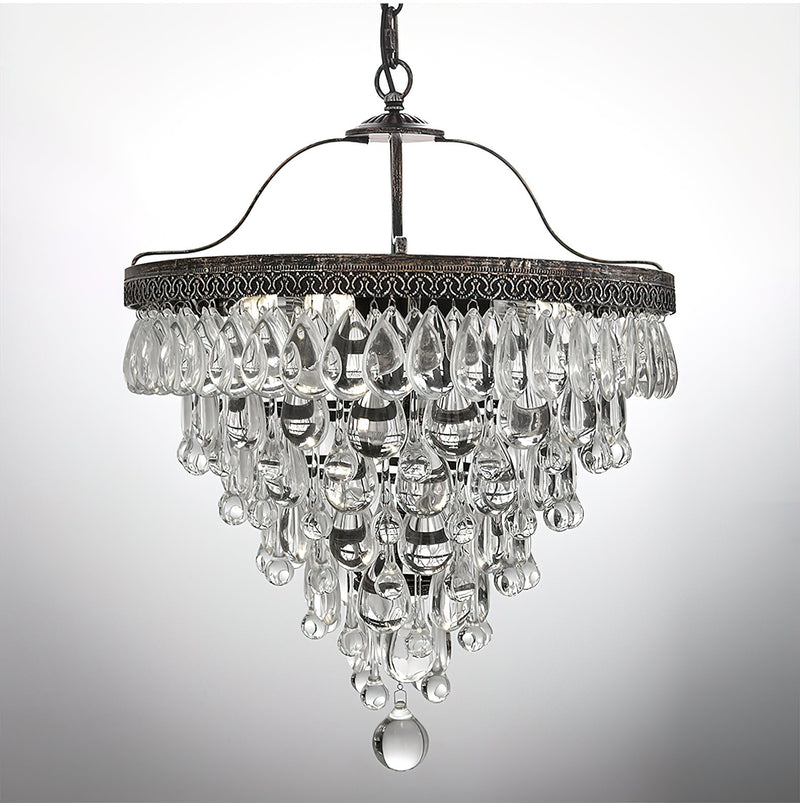 Crystal Inverted Pyramid Chandelier-DWHOME
