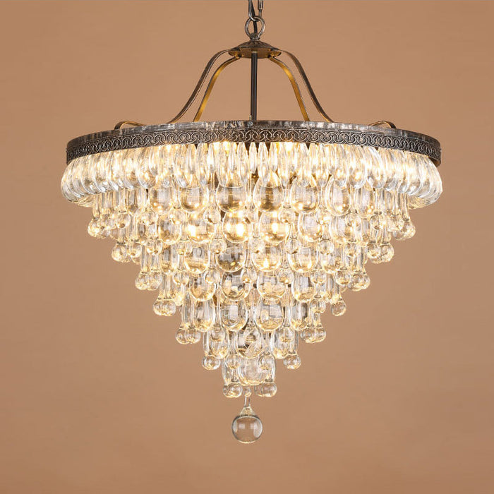 Crystal Inverted Pyramid Chandelier-DWHOME
