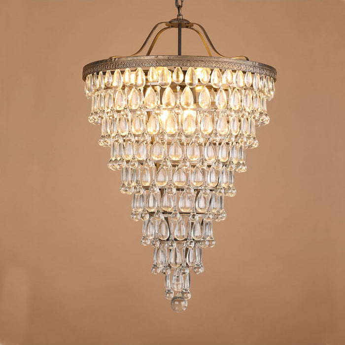 Crystal Inverted Pyramid Chandelier-DWHOME